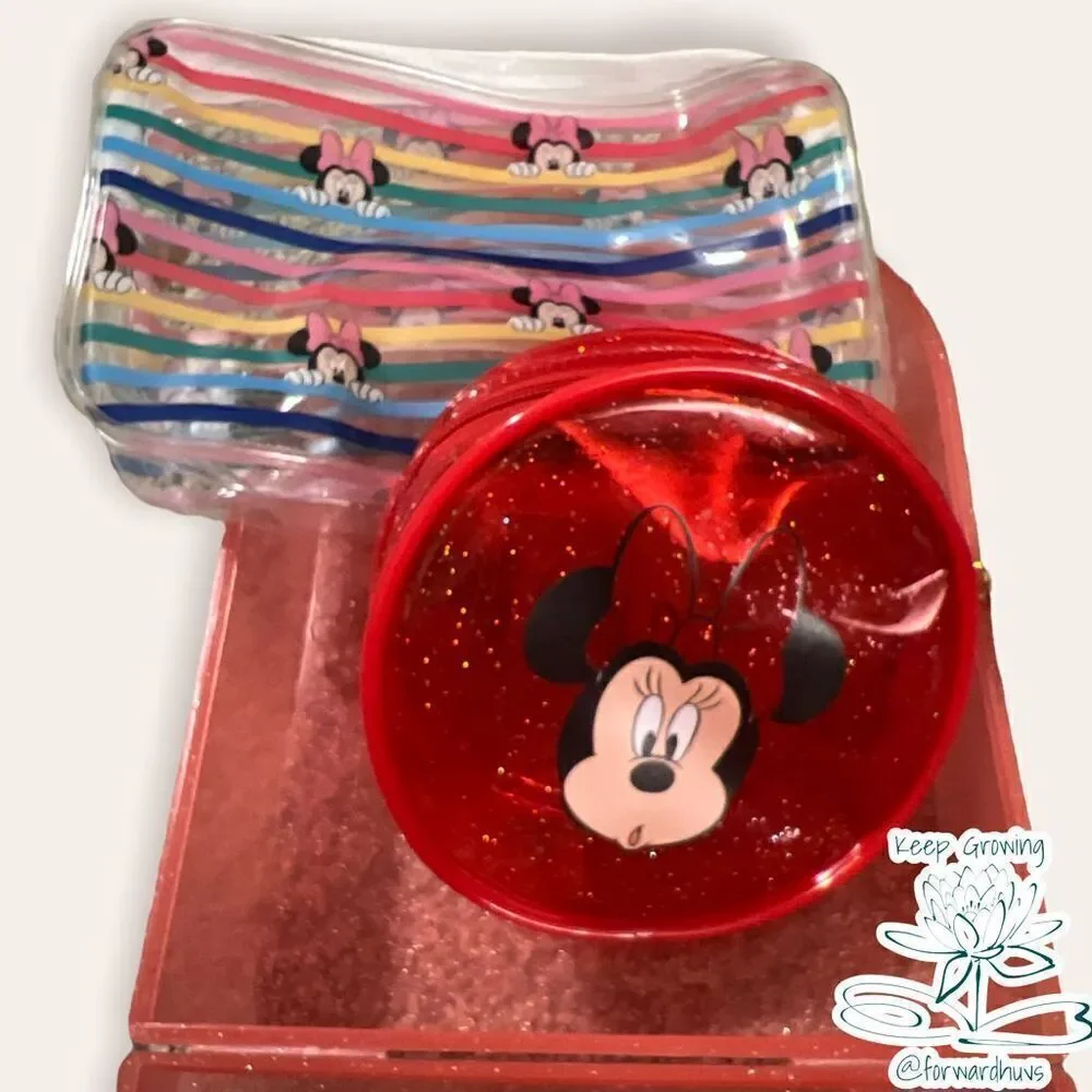 Minnie Mouse Box With Two Plastic Pouches